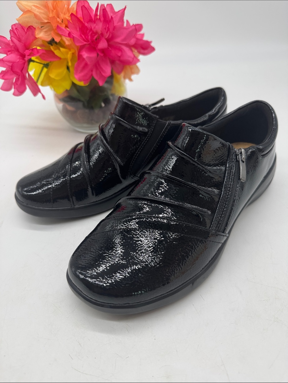 Clarks Collection Black Slip-Resistant Comfort Shoes NWT Loafers SZ 9 BLO10110G